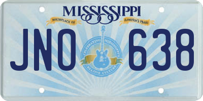 MS license plate JNO638