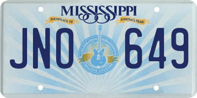 MS license plate JNO649