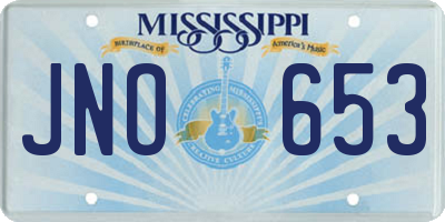 MS license plate JNO653
