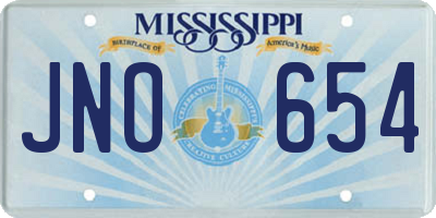 MS license plate JNO654