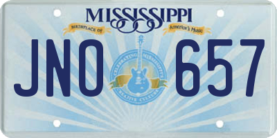 MS license plate JNO657