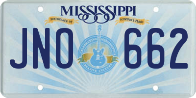 MS license plate JNO662