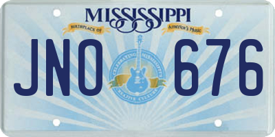 MS license plate JNO676