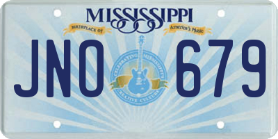 MS license plate JNO679