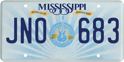 MS license plate JNO683