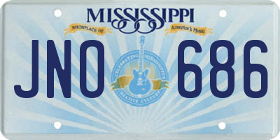 MS license plate JNO686