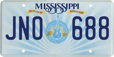MS license plate JNO688