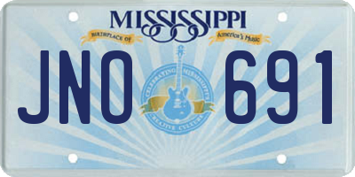 MS license plate JNO691