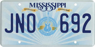 MS license plate JNO692