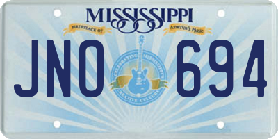 MS license plate JNO694