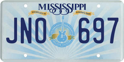MS license plate JNO697