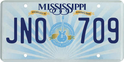 MS license plate JNO709