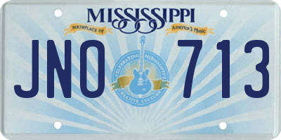 MS license plate JNO713