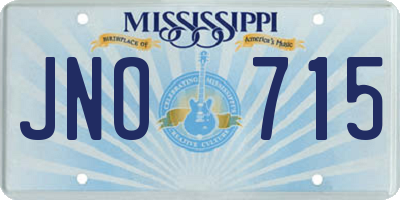 MS license plate JNO715