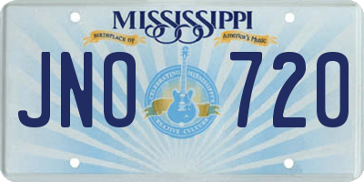 MS license plate JNO720