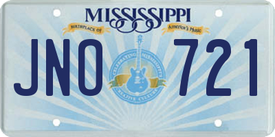 MS license plate JNO721