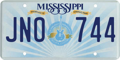 MS license plate JNO744