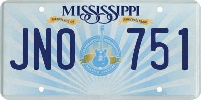 MS license plate JNO751