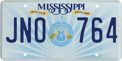 MS license plate JNO764