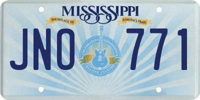 MS license plate JNO771