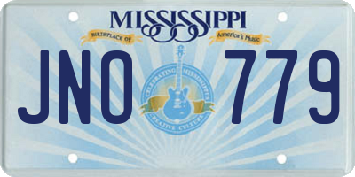 MS license plate JNO779