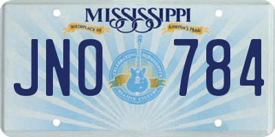 MS license plate JNO784