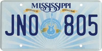 MS license plate JNO805