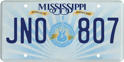 MS license plate JNO807