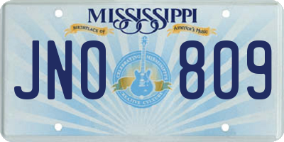 MS license plate JNO809