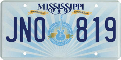 MS license plate JNO819