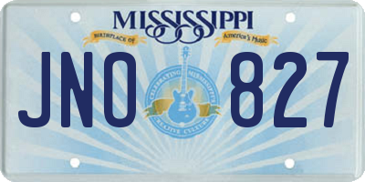 MS license plate JNO827