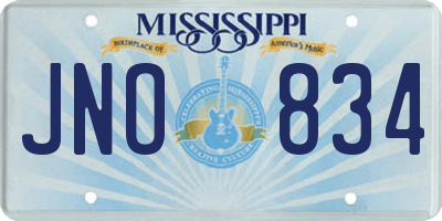 MS license plate JNO834