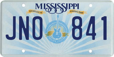 MS license plate JNO841