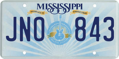 MS license plate JNO843