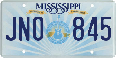MS license plate JNO845