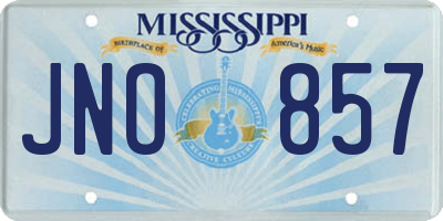 MS license plate JNO857