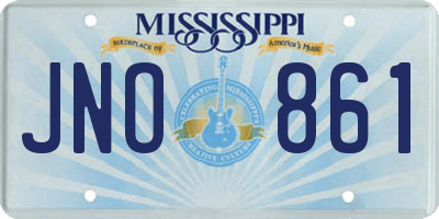 MS license plate JNO861