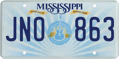MS license plate JNO863