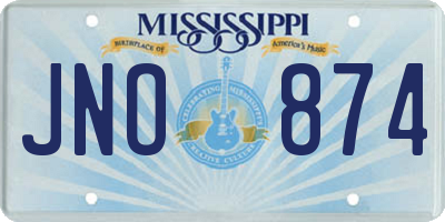 MS license plate JNO874
