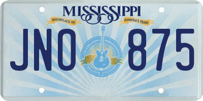 MS license plate JNO875