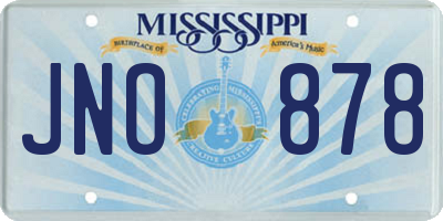 MS license plate JNO878