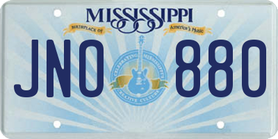 MS license plate JNO880