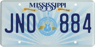 MS license plate JNO884