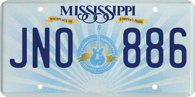 MS license plate JNO886