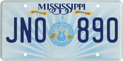 MS license plate JNO890