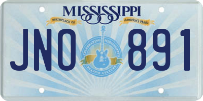 MS license plate JNO891