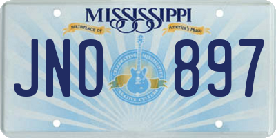 MS license plate JNO897