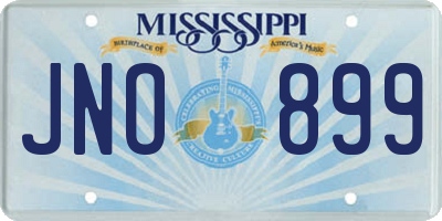 MS license plate JNO899