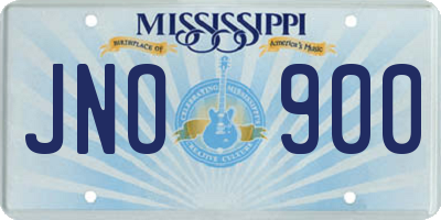 MS license plate JNO900