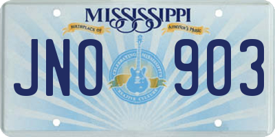 MS license plate JNO903